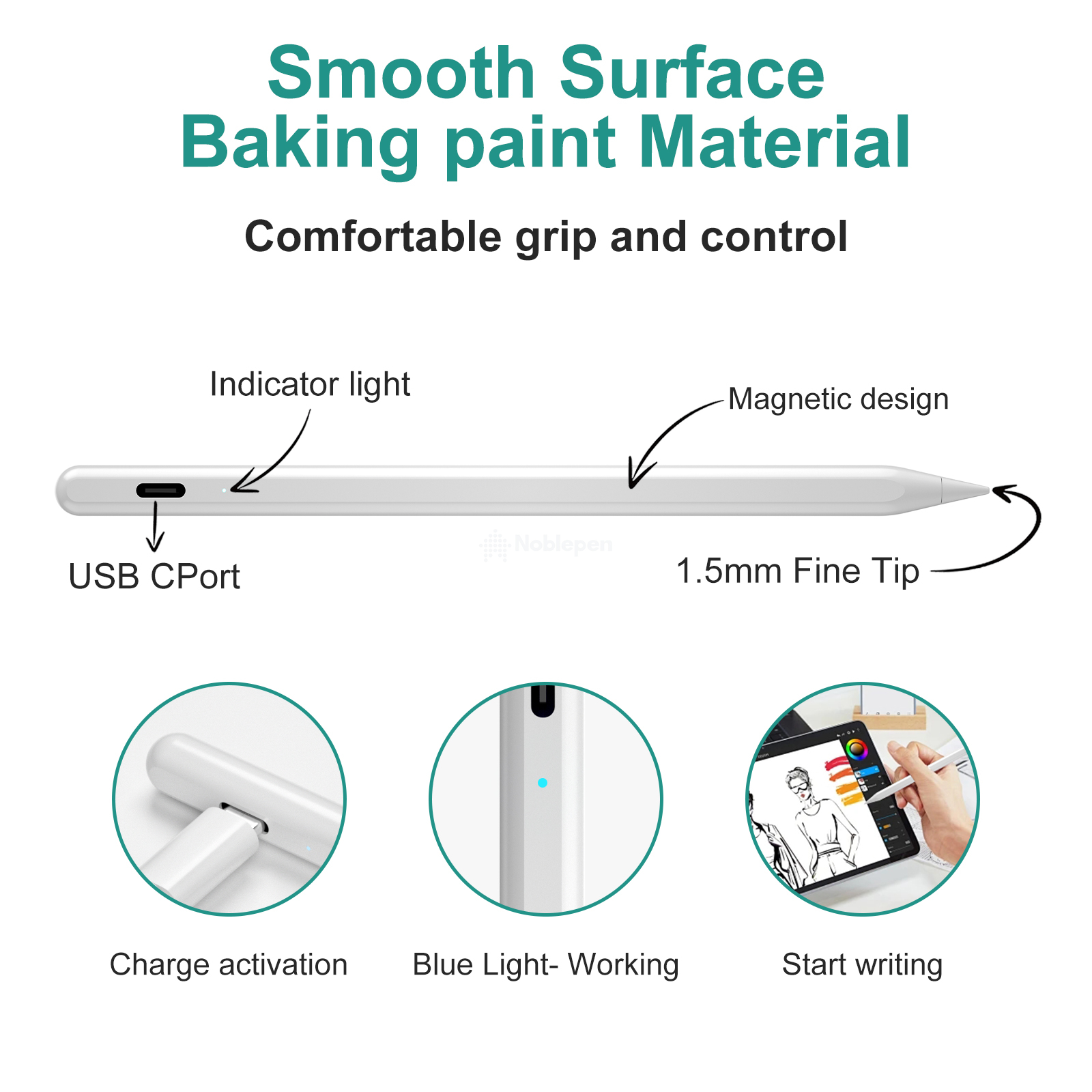 Fine Point Passive Stylus Pen For Huawei