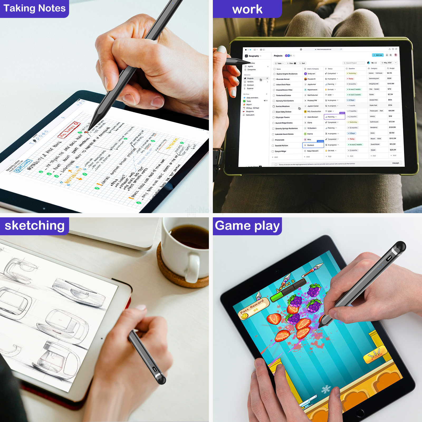 Type-c Charging Universal Stylus For Touch Screens