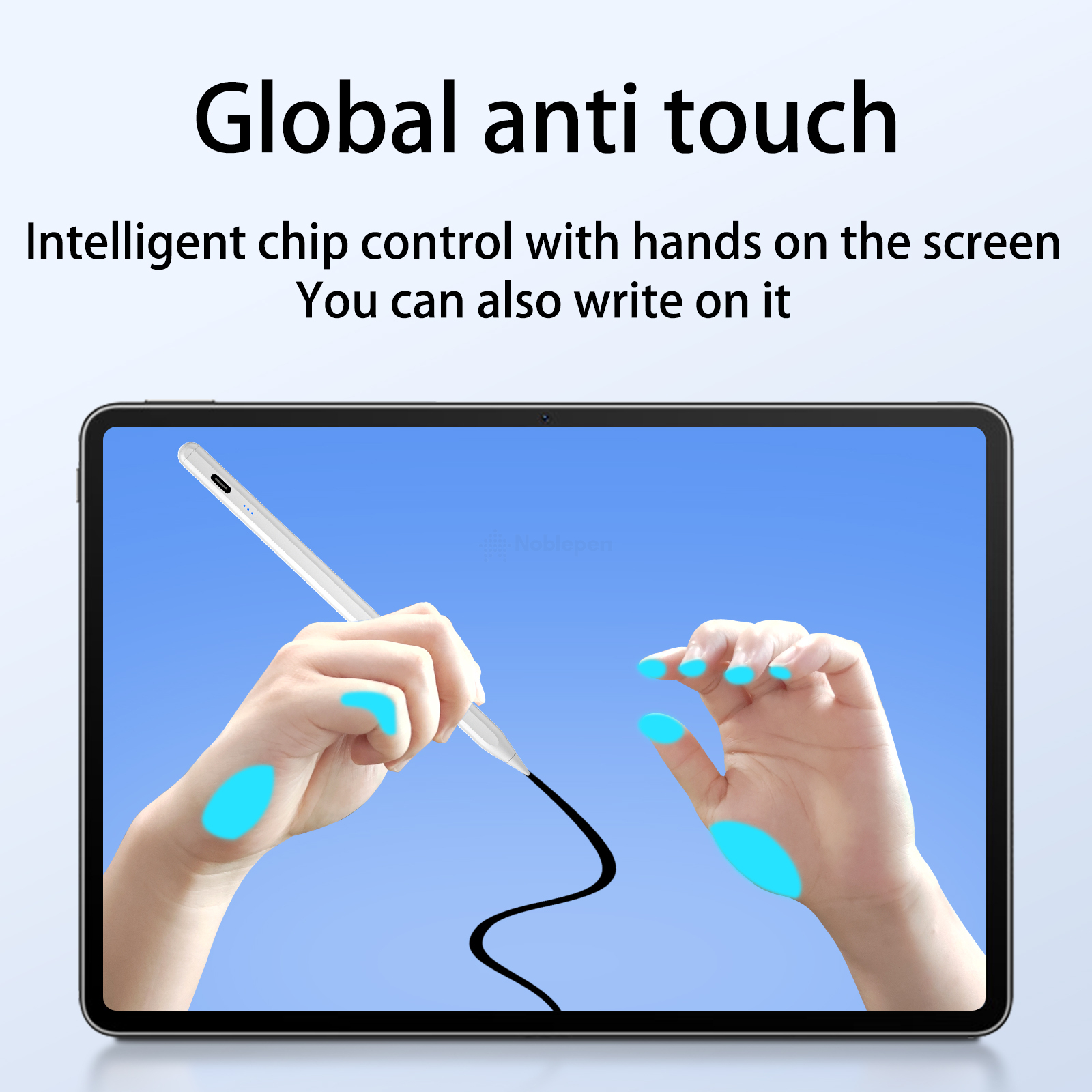 Active Stylus Pen with Palm Rejection for 2018-2024 iPad