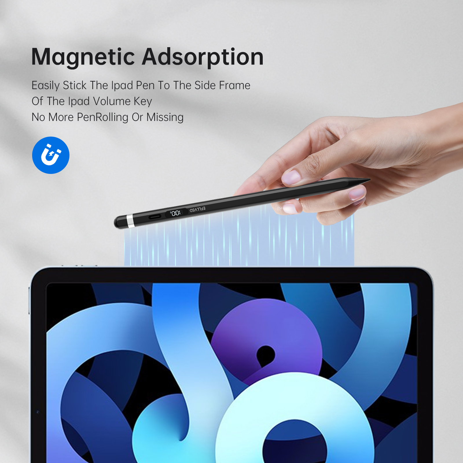 Type-c Charging Active Stylus Pen With Palm Rejection For IPad