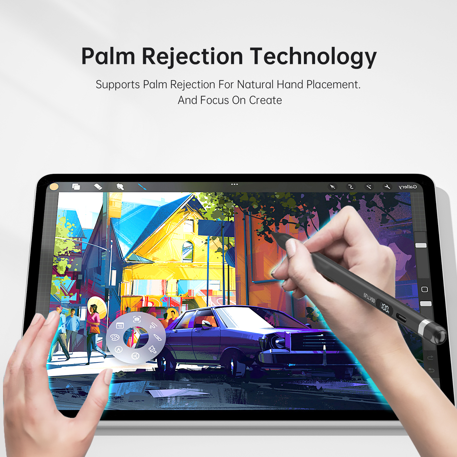 Type-c Charging Active Stylus Pen With Palm Rejection For IPad