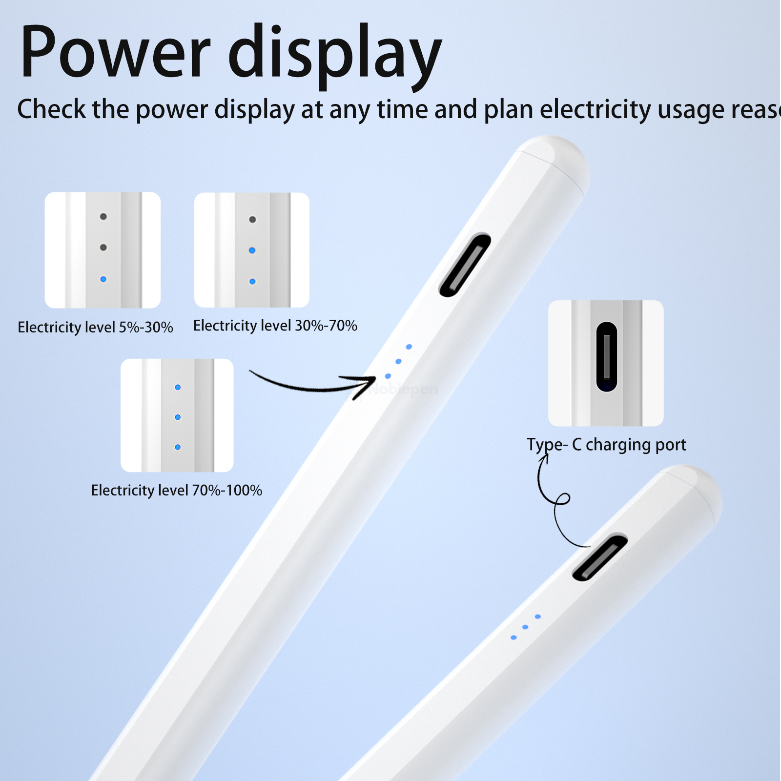 Active Stylus Pen with Palm Rejection for 2018-2024 iPad