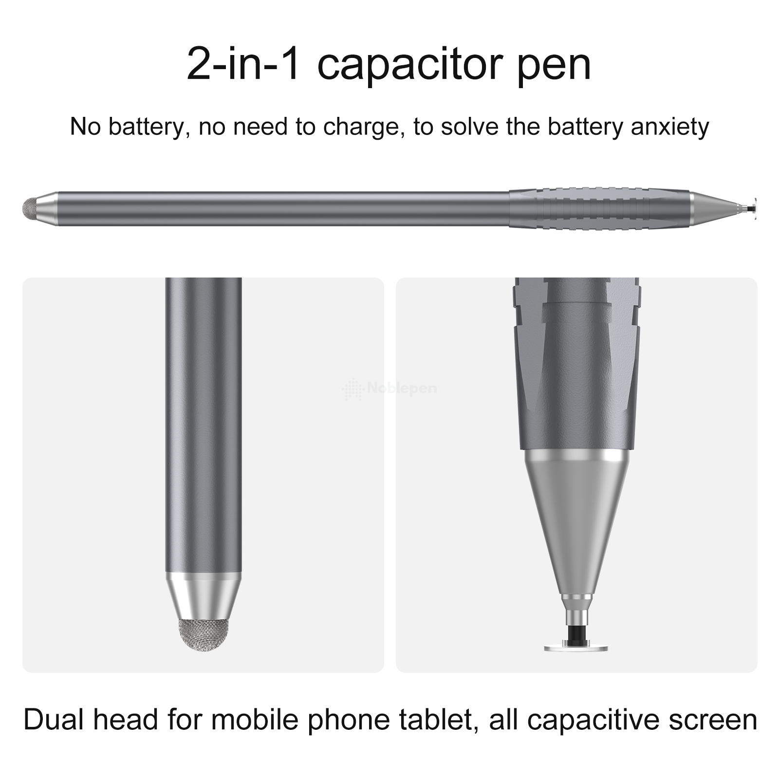 2 In 1 Passive Stylus Pen For All Touch Screen